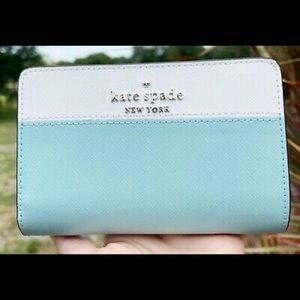 Kate Spade Metallic Staci Colorblock Medium Compact Bifold Wallet